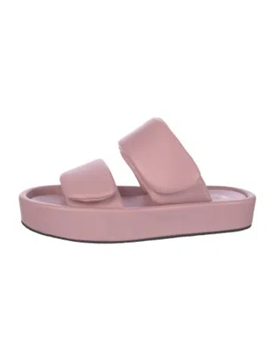 Pre-owned Dries Van Noten Leather Slides In Pink