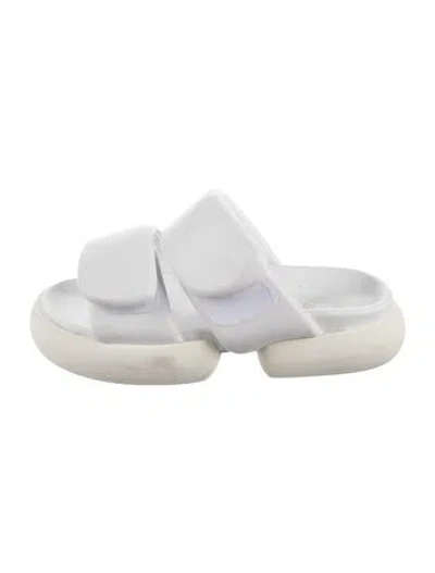 Pre-owned Dries Van Noten Leather Slides In White