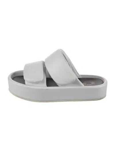 Pre-owned Dries Van Noten Leather Slides In White
