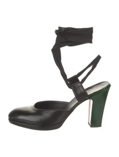 Pre-owned Dries Van Noten Leather Slingback Pumps In Multi