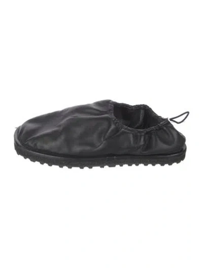 Pre-owned Dries Van Noten Leather Slippers In Black