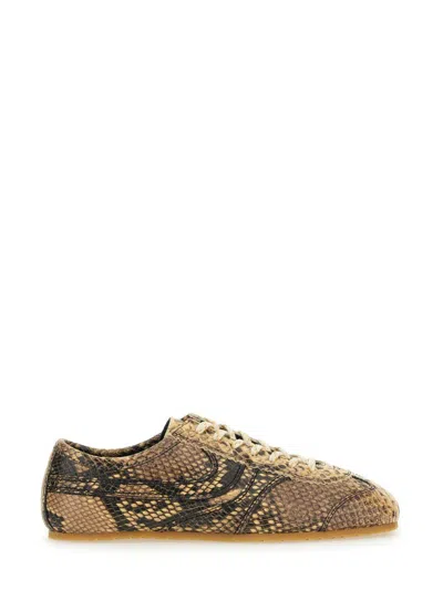 Dries Van Noten Leather Sneaker In Multi