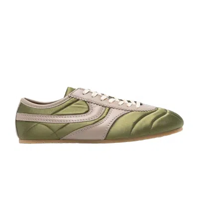 Pre-owned Dries Van Noten Leather Sneaker 'olive' | Green | Men's Size 43