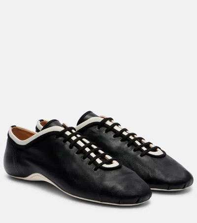 Dries Van Noten Leather Sneakers In Black