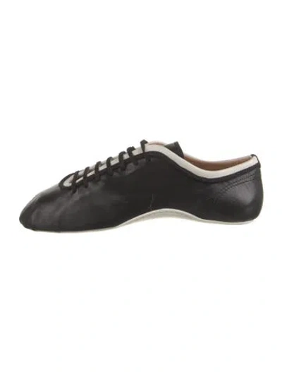 Pre-owned Dries Van Noten Leather Sneakers In Black