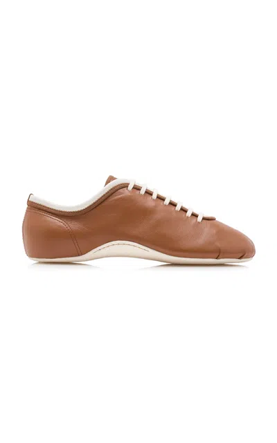 Dries Van Noten Leather Sneakers In Brown
