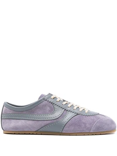 Dries Van Noten Leather Sneakers In Purple