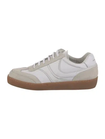 Pre-owned Dries Van Noten Leather Sneakers In White