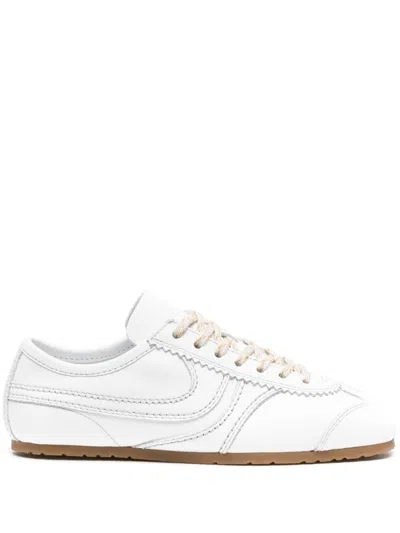 Dries Van Noten Leather Sneakers In White