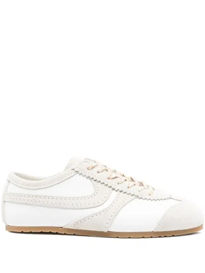 DRIES VAN NOTEN DRIES VAN NOTEN LEATHER SNEAKERS WITH SUEDE INSERTS
