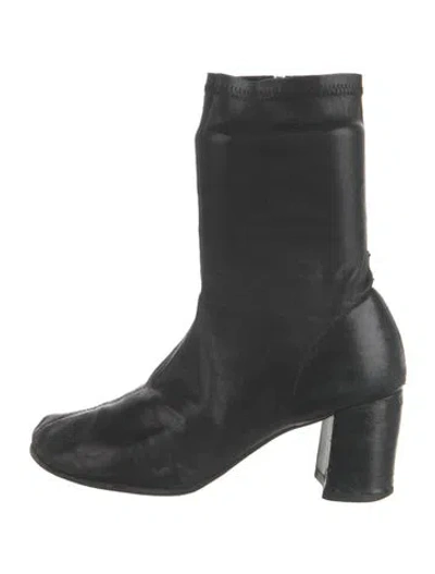 Pre-owned Dries Van Noten Leather Sock Boots In Black