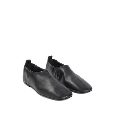 Dries Van Noten Leather Square-toe Loafers In Black