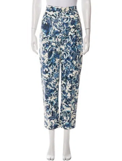 Pre-owned Dries Van Noten Leather Straight Leg Pants In Green