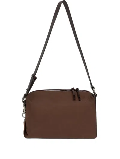 Dries Van Noten Leather-strap Shoulder Bag In Brown