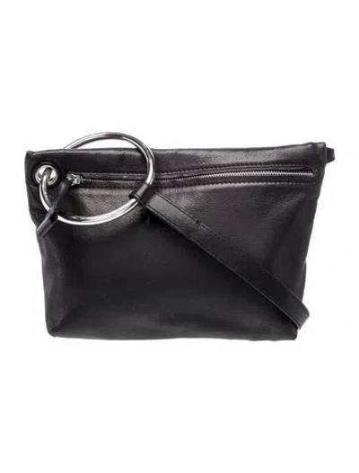 Pre-owned Dries Van Noten Leather Top Handle Bag In Black