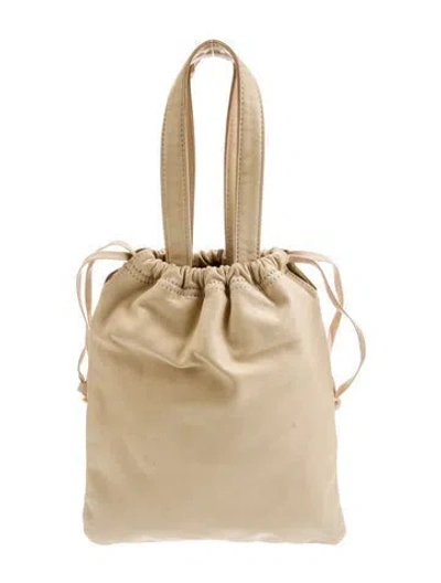 Pre-owned Dries Van Noten Leather Top Handle Bag In Neutral
