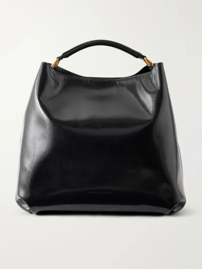Dries Van Noten Leather Tote Bag In Black