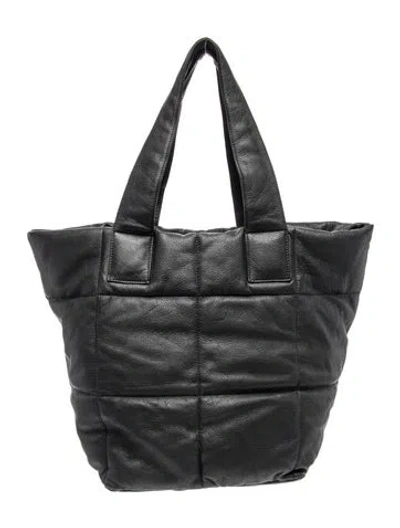 Pre-owned Dries Van Noten Leather Tote In Black