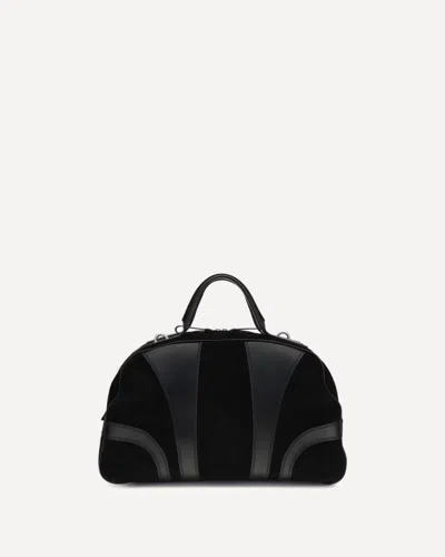 Dries Van Noten Leather Travel Bag In Black