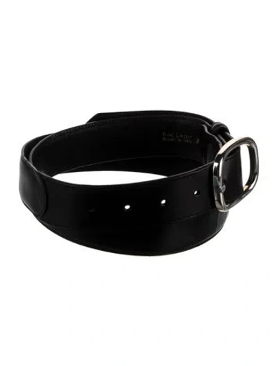Pre-owned Dries Van Noten Leather Waist Belt In Black