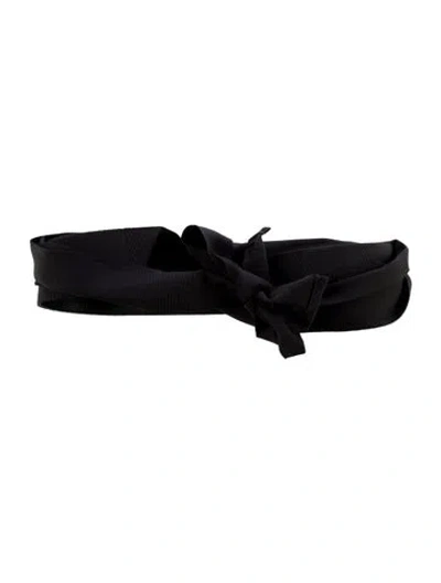 Pre-owned Dries Van Noten Leather Waist Belt In Black