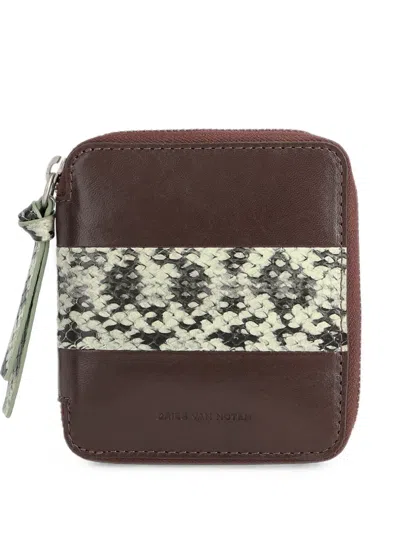 Dries Van Noten Leather Wallet In Brown