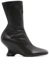 Dries Van Noten Leather Wedge Ankle Boots Shoes In Brown