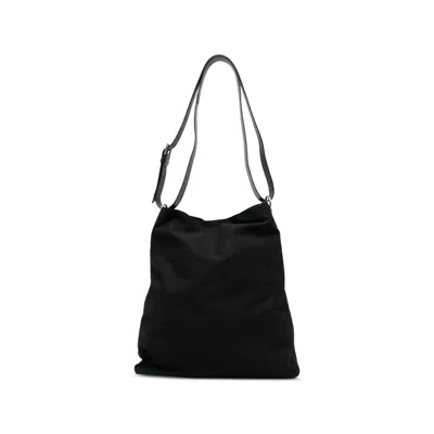 Dries Van Noten Leather-strap Tote Bag In Black