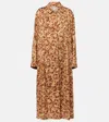 Dries Van Noten Leopard-print Coat In Brown