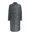 Dries Van Noten Leopard-print Checked Car Coat In Ivory