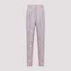 Dries Van Noten Tailored Trousers With Delicate Floral Pattern In Light Blue
