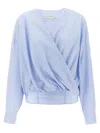 Dries Van Noten Draped V-neck Blouse Buttoned Cuffs