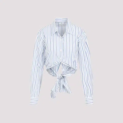 Dries Van Noten Light Blue Cotton Calbero Shirt In Multi