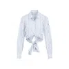 Dries Van Noten Light Blue Cotton Calbero Shirt In White