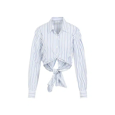 Dries Van Noten Light Blue Cotton Calbero Shirt In White