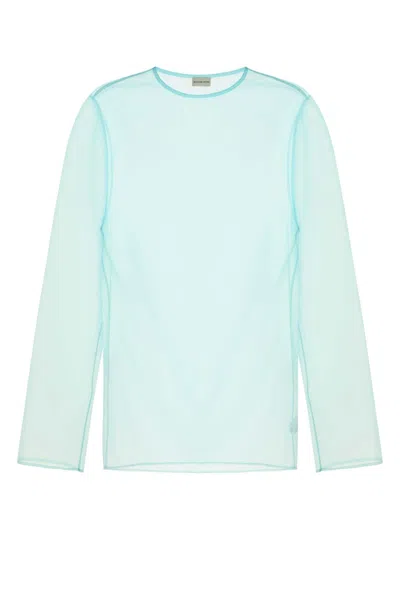 Dries Van Noten Light Blue Organza Camille Top