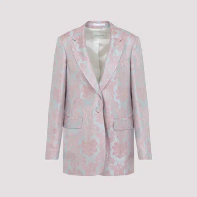 DRIES VAN NOTEN LIGHT BLUE SINGLE-BREASTED BLAZER