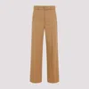 Dries Van Noten Belted Straight-leg Wool-blend Pants In Light Brown
