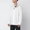 Dries Van Noten Light Pink Shirt With Flame Lily Print Men In Gray