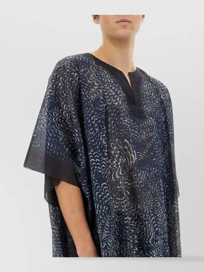 Dries Van Noten Lightweight Beach Kaftan Side Slits In Multi