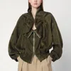 Dries Van Noten Lightweight Cocoon Zip Jacket In Khaki Women