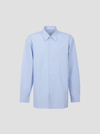 Dries Van Noten Lightweight Short Sleeve Shirt In Blue