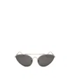 Dries Van Noten Linda Farrow X  Geometric Frame Sunglasses In Gray