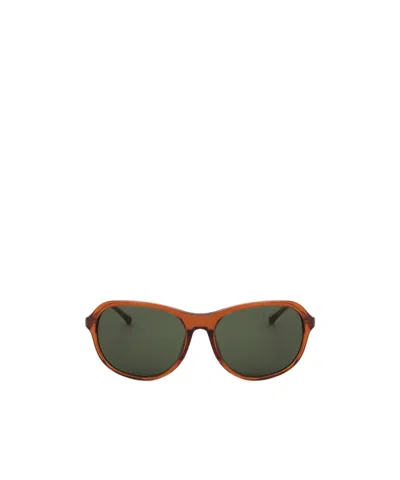 Dries Van Noten Linda Farrow X  Oval Frame Sunglasses
