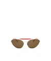 Dries Van Noten Linda Farrow X  Pilot Frame Sunglasses In Brown