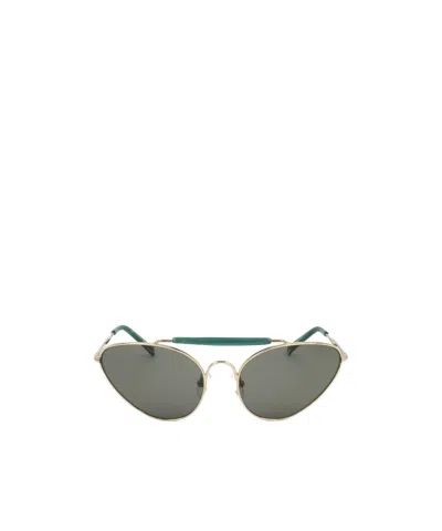 Dries Van Noten Linda Farrow X  Pilot Frame Sunglasses In Gray