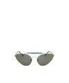 Dries Van Noten Linda Farrow X  Pilot Frame Sunglasses In Gray