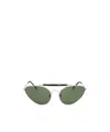 Dries Van Noten Linda Farrow X  Pilot Frame Sunglasses In Green