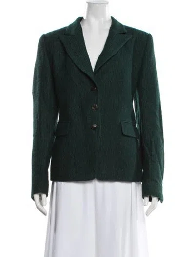 Pre-owned Dries Van Noten Linen Blazer In Green