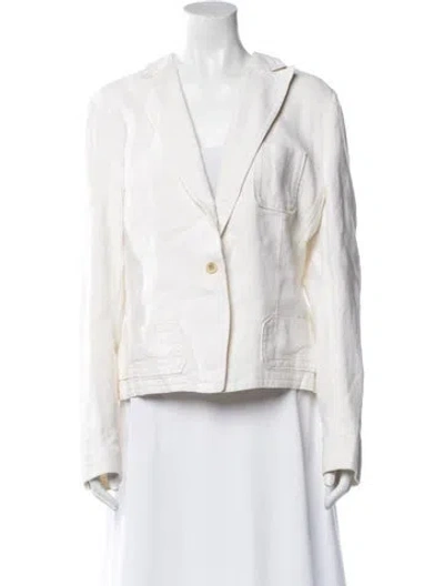 Pre-owned Dries Van Noten Linen Blazer In Neutral